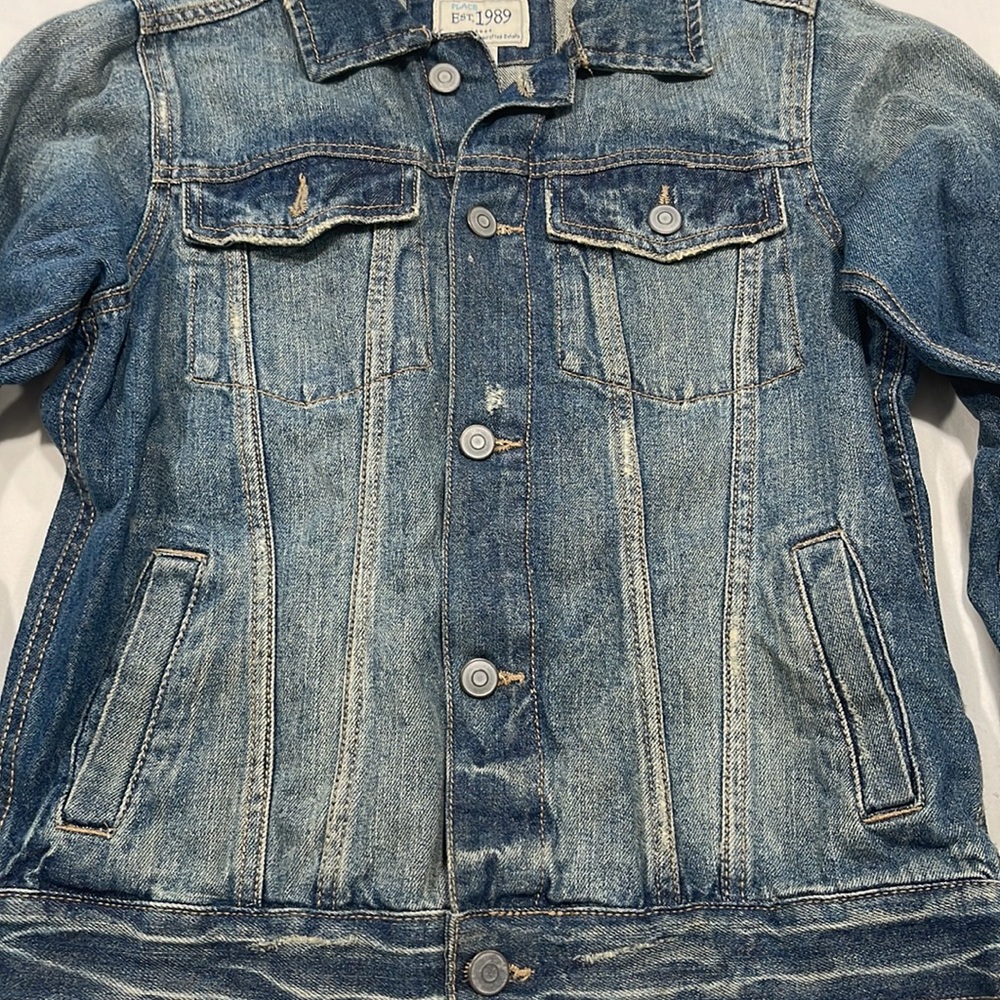 Childrens Place Distressed Jean Jacket - Picture 2 of 4